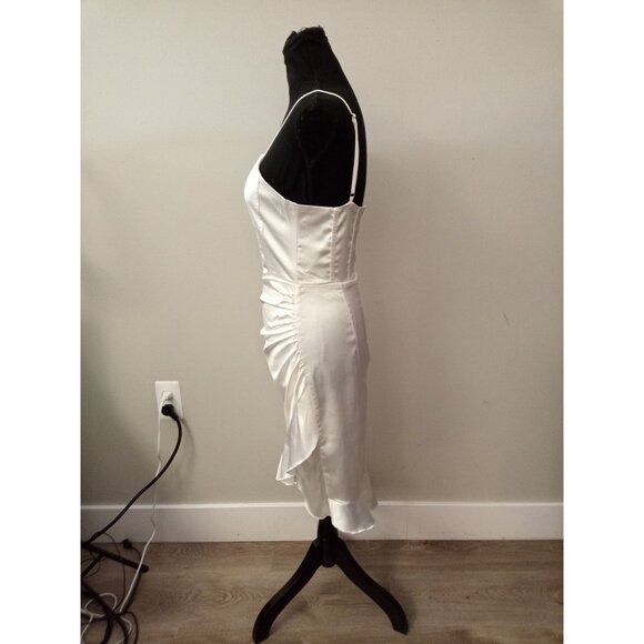 Grace Karin Women's White Asymmetrical Dress Size Small - Picture 4 of 8